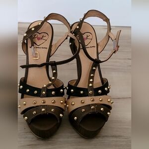 Vintage Penny Loves Kenny Studded Platform Sandals - Size 6.5